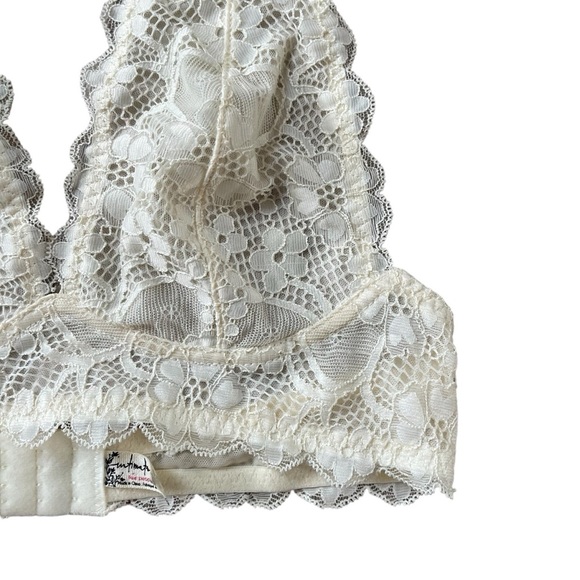 Women’s Intimately Free People Ivory Lace Halter Bralette Bra Size XS TP - Picture 2 of 4